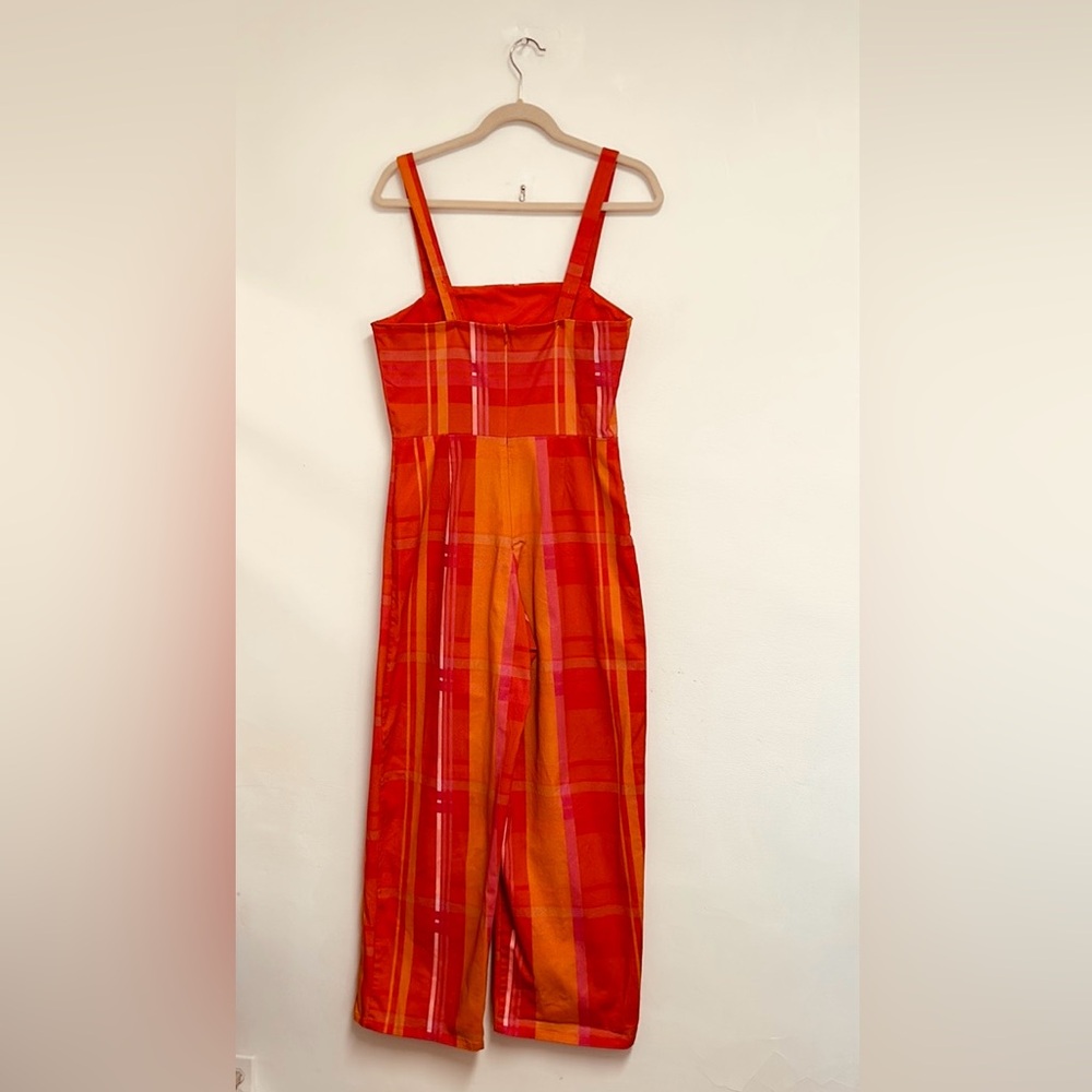 Anthropologie Corey Lynn Calter Ayla Wide Leg Women’s Size M Red Orange Jumpsuit - Picture 9 of 16